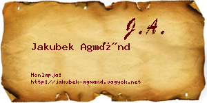 Jakubek Agmánd névjegykártya
